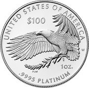USA 100 Dollars First Amendment to the United States Constitution. Right to Assemble 2024 W UNITED STATES OF AMERICA 1 OZ .9995 PLATINUM W DE PLMI $100 coin obverse USA 100 Dollars First Amendment to the United States Constitution. Right to Assemble 2024 W UNITED STATES OF AMERICA 1 OZ .9995 PLATINUM W DE PLMI $100 coin obverse
