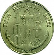 Brazil 100 Reis Admiral Tamandare 1938 KM# 536 BRASIL 100 RÉIS 1938 WT coin obverse Brazil 100 Reis Admiral Tamandare 1938 KM# 536 BRASIL 100 RÉIS 1938 WT coin obverse
