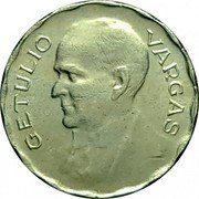 Brazil 100 Reis President Getulio Vargas 1938 KM# 544 GETULIO VARGAS coin reverse Brazil 100 Reis President Getulio Vargas 1938 KM# 544 GETULIO VARGAS coin reverse