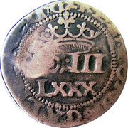 Brazil 100 Reis Joao IV Countermarked Coin ND (1663) KM# 27 LXXX... coin obverse Brazil 100 Reis Joao IV Countermarked Coin ND (1663) KM# 27 LXXX... coin obverse