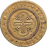 Brazil 1000 Reis Maria I and Pedro III 1781 KM# 208 ET BRASILIÆ DOMINI ANNO 1778 coin reverse Brazil 1000 Reis Maria I and Pedro III 1781 KM# 208 ET BRASILIÆ DOMINI ANNO 1778 coin reverse