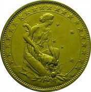Brazil 1000 Reis Kneeling Liberty 1924 KM# 525 coin reverse Brazil 1000 Reis Kneeling Liberty 1924 KM# 525 coin reverse