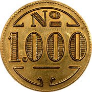 Brazil 1000 Reis Colonia Santa Teresa. Leprosarium Coinage ND (1940) KM# L5 â„– 1.000 coin obverse Brazil 1000 Reis Colonia Santa Teresa. Leprosarium Coinage ND (1940) KM# L5 â„– 1.000 coin obverse