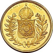 Brazil 10000 Reis Pedro II 1840 KM# 451 IN HOC S. VINCES coin reverse Brazil 10000 Reis Pedro II 1840 KM# 451 IN HOC S. VINCES coin reverse