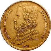 Brazil 10000 Reis Pedro II 1851 KM# 460 PETRUS II. D. G. C. IMP. ET PERP. BRAS. DEF. 1850 coin obverse Brazil 10000 Reis Pedro II 1851 KM# 460 PETRUS II. D. G. C. IMP. ET PERP. BRAS. DEF. 1850 coin obverse