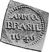 Brazil 12 Florin Occupation Coinage 1646 KM# 7.2 ANNO BRASIL 1646 coin reverse Brazil 12 Florin Occupation Coinage 1646 KM# 7.2 ANNO BRASIL 1646 coin reverse