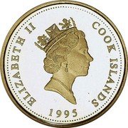 Cook Islands 125 Dollars (Year of the Pig) RDM ELIZABETH II COOK ISLANDS 1995 coin obverse