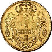 Brazil 12800 Reis Joao V 1730 B Herit. Signature 3024, AU - $42,500 KM# 147 coin reverse Brazil 12800 Reis Joao V 1730 B Herit. Signature 3024, AU - $42,500 KM# 147 coin reverse