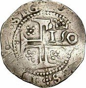Brazil 150 Reis Countermarked Coin ND (1663) KM# 31 150 IN HOC SIGNO VINCES coin reverse Brazil 150 Reis Countermarked Coin ND (1663) KM# 31 150 IN HOC SIGNO VINCES coin reverse