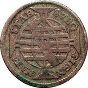 Brazil 160 Reis Jose I 1758 B KM# 168.4 STAB. SVBQ SIGN. NATA. B coin reverse Brazil 160 Reis Jose I 1758 B KM# 168.4 STAB. SVBQ SIGN. NATA. B coin reverse