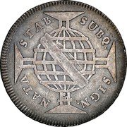 Brazil 160 Reis Maria I and Pedro III 1778 KM# 205 STAB. SUBQ. SIGN. NATA coin reverse Brazil 160 Reis Maria I and Pedro III 1778 KM# 205 STAB. SUBQ. SIGN. NATA coin reverse