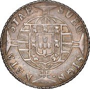 Brazil 160 Reis John VI 1821 B KM# 323.2 SUBQ SIGN. NATA STAB. coin reverse Brazil 160 Reis John VI 1821 B KM# 323.2 SUBQ SIGN. NATA STAB. coin reverse