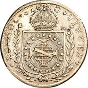 Brazil 160 Reis Pedro I 1824 R KM# 373 IN HOC SIGNO VINCES coin reverse Brazil 160 Reis Pedro I 1824 R KM# 373 IN HOC SIGNO VINCES coin reverse