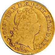 Brazil 1600 Reis Joao V 1727 R KM# 126 IOANNES. V. D. G. PORT. ET. ALG.REX R. 1728. coin obverse Brazil 1600 Reis Joao V 1727 R KM# 126 IOANNES. V. D. G. PORT. ET. ALG.REX R. 1728. coin obverse