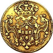 Brazil 1600 Reis Joao V 1743 B KM# 128 coin reverse Brazil 1600 Reis Joao V 1743 B KM# 128 coin reverse