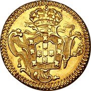 Brazil 1600 Reis Jose I 1763 R Herit. Signature 3009, AU58 - $24,000. KM# 181.2 coin reverse Brazil 1600 Reis Jose I 1763 R Herit. Signature 3009, AU58 - $24,000. KM# 181.2 coin reverse