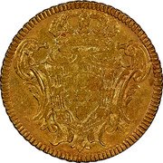 Brazil 1600 Reis Joao V 1736 R KM# 154 coin reverse Brazil 1600 Reis Joao V 1736 R KM# 154 coin reverse