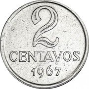 Brazil 2 Centavos Liberty 1967 KM# 576.1 2 CENTAVOS 1967 coin reverse Brazil 2 Centavos Liberty 1967 KM# 576.1 2 CENTAVOS 1967 coin reverse