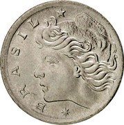 Brazil 2 Centavos Liberty 1975 Mintage included with KM#576.2 KM# 586 BRASIL coin obverse Brazil 2 Centavos Liberty 1975 Mintage included with KM#576.2 KM# 586 BRASIL coin obverse