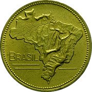 Brazil 2 Cruzeiros Map of Brazil 1942 KM# 559 BRASIL coin obverse Brazil 2 Cruzeiros Map of Brazil 1942 KM# 559 BRASIL coin obverse