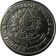 Brazil 2 Cruzeiros National Arms 1958 KM# 571 REPUBLICA DOS ESTADOS UNIDOS DO BRASIL ESTADOS UNIDOS DO BRASIL 15 DE NOVEMBRO DE 1889 coin obverse Brazil 2 Cruzeiros National Arms 1958 KM# 571 REPUBLICA DOS ESTADOS UNIDOS DO BRASIL ESTADOS UNIDOS DO BRASIL 15 DE NOVEMBRO DE 1889 coin obverse