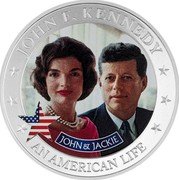 Cook Islands 2 Dollars (Charles III John & Jackie) JOHN F. KENNEDY JOHN & JACKIE AN AMERICAN LIFE coin reverse Cook Islands 2 Dollars (Charles III John & Jackie) JOHN F. KENNEDY JOHN & JACKIE AN AMERICAN LIFE coin reverse