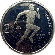 Brazil 2 Reais XV Pan-American Games Rio 2007 KM# 672 2 REAIS BRASIL 2007 XV JOGOS PAN-AMERICANOS coin obverse Brazil 2 Reais XV Pan-American Games Rio 2007 KM# 672 2 REAIS BRASIL 2007 XV JOGOS PAN-AMERICANOS coin obverse