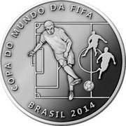 Brazil 2 Reais FIFA World Cup. Passing the Ball 2014 KM# 694 COPA DO MUNDO DA FIFA BRASIL 2014 coin obverse Brazil 2 Reais FIFA World Cup. Passing the Ball 2014 KM# 694 COPA DO MUNDO DA FIFA BRASIL 2014 coin obverse