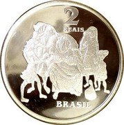 Brazil 2 Reais 100th Anniversary of the Birth of Candido Portinari ND (2003) Proof KM# 665 2 REAIS BRASIL coin obverse Brazil 2 Reais 100th Anniversary of the Birth of Candido Portinari ND (2003) Proof KM# 665 2 REAIS BRASIL coin obverse