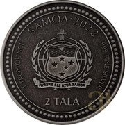 Samoa 2 Tala (Sea Dragon. Antiqued) SAMOA 2022 FA'AVAE I LE ATUA SAMOA 2 TALA 1 TROY OUNCE .999 FINE SILVER coin obverse Samoa 2 Tala (Sea Dragon. Antiqued) SAMOA 2022 FA'AVAE I LE ATUA SAMOA 2 TALA 1 TROY OUNCE .999 FINE SILVER coin obverse