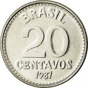 Brazil 20 Centavos National Arms 1987 KM# 603 BRASIL 20 CENTAVOS 1986 coin reverse Brazil 20 Centavos National Arms 1987 KM# 603 BRASIL 20 CENTAVOS 1986 coin reverse