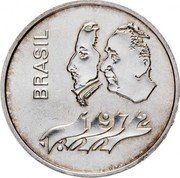 Brazil 20 Cruzeiros 150th Anniversary of the Independence of Brazil 1972 (a) KM# 583 BRASIL 1822 1972 coin obverse Brazil 20 Cruzeiros 150th Anniversary of the Independence of Brazil 1972 (a) KM# 583 BRASIL 1822 1972 coin obverse