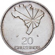 Brazil 20 Cruzeiros 150th Anniversary of the Independence of Brazil 1972 (a) KM# 583 20 CRUZEIROS coin reverse Brazil 20 Cruzeiros 150th Anniversary of the Independence of Brazil 1972 (a) KM# 583 20 CRUZEIROS coin reverse