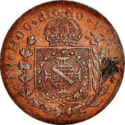 Brazil 20 Reis Pedro I 1827 B KM# 360.2 IN HOC SIGNO VINCES coin reverse Brazil 20 Reis Pedro I 1827 B KM# 360.2 IN HOC SIGNO VINCES coin reverse