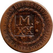 Brazil 20 Reis Pedro II Maranhao First Series Countermarked Coin ND (1834) KM# 403 PETRUS II D G CONST IMP ET PERP BRAS DEF B 1832 M X X coin obverse Brazil 20 Reis Pedro II Maranhao First Series Countermarked Coin ND (1834) KM# 403 PETRUS II D G CONST IMP ET PERP BRAS DEF B 1832 M X X coin obverse