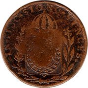 Brazil 20 Reis Pedro II Maranhao First Series Countermarked Coin ND (1834) KM# 403 IN HOC SIGNO VINCES coin reverse Brazil 20 Reis Pedro II Maranhao First Series Countermarked Coin ND (1834) KM# 403 IN HOC SIGNO VINCES coin reverse