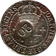 Brazil 20 Reis Para Counterstamped Coin ND (1835) KM# 410 JOANNES D G P E T BRA ET REGENS 20 coin obverse Brazil 20 Reis Para Counterstamped Coin ND (1835) KM# 410 JOANNES D G P E T BRA ET REGENS 20 coin obverse