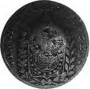 Brazil 20 Reis Countermarked Coinage ND (1835) Host Date 1809B KM# 431.2 IN HOC SIGNO VINCES coin reverse Brazil 20 Reis Countermarked Coinage ND (1835) Host Date 1809B KM# 431.2 IN HOC SIGNO VINCES coin reverse