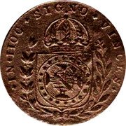 Brazil 20 Reis Ceara Countermarked Coinage ND KM# 397 IN HOC SIGNO VINCES coin reverse Brazil 20 Reis Ceara Countermarked Coinage ND KM# 397 IN HOC SIGNO VINCES coin reverse