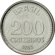 Brazil 200 Cruzeiros National Arms 1985 KM# 596 BRASIL 200 CRUZEIROS 1985 coin reverse Brazil 200 Cruzeiros National Arms 1985 KM# 596 BRASIL 200 CRUZEIROS 1985 coin reverse