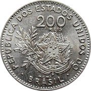 Brazil 200 Reis Liberty. Republic 1901 KM# 504 REPUBLICA DOS ESTADOS UNIDOS DO 200 RÉIS ESTADOS UNIDOS DO BRASIL 15 DE NOVEMBRO DE 1889 MCMI BRASIL coin obverse Brazil 200 Reis Liberty. Republic 1901 KM# 504 REPUBLICA DOS ESTADOS UNIDOS DO 200 RÉIS ESTADOS UNIDOS DO BRASIL 15 DE NOVEMBRO DE 1889 MCMI BRASIL coin obverse