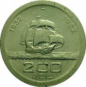 Brazil 200 Reis 400th Anniversary of the Colonization of Brazil 1932 KM# 528 1532 - 1932 AP 200 RÉIS coin reverse Brazil 200 Reis 400th Anniversary of the Colonization of Brazil 1932 KM# 528 1532 - 1932 AP 200 RÉIS coin reverse