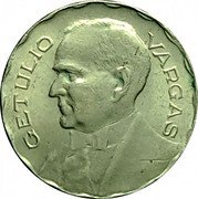 Brazil 200 Reis President Getulio Vargas 1938 KM# 545 GETULIO VARGAS coin reverse Brazil 200 Reis President Getulio Vargas 1938 KM# 545 GETULIO VARGAS coin reverse