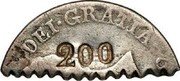 Brazil 200 Reis Cut and Countermarked Coin ND KM# C471 200 DEI GRATIA coin obverse Brazil 200 Reis Cut and Countermarked Coin ND KM# C471 200 DEI GRATIA coin obverse