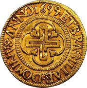 Brazil 2000 Reis Peter II 1699 KM# 97 ET.BRASILIAE.DOMINVS.ANNO.1699 coin reverse Brazil 2000 Reis Peter II 1699 KM# 97 ET.BRASILIAE.DOMINVS.ANNO.1699 coin reverse