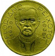 Brazil 2000 Reis Floriano Peixoto Birth Centennial 1939 KM# 551 FLORIANO PEIXOTO 1839 1939 coin reverse Brazil 2000 Reis Floriano Peixoto Birth Centennial 1939 KM# 551 FLORIANO PEIXOTO 1839 1939 coin reverse