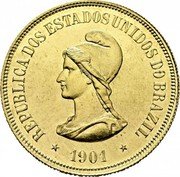 Brazil 20000 Reis Liberty. Republic 1901 KM# 497 REPUBLICA DOS ESTADOS UNIDOS DO BRAZIL 1910 coin obverse Brazil 20000 Reis Liberty. Republic 1901 KM# 497 REPUBLICA DOS ESTADOS UNIDOS DO BRAZIL 1910 coin obverse