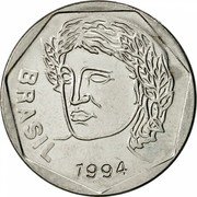 Brazil 25 Centavos Liberty 1994 KM# 634 BRASIL 1994 coin obverse Brazil 25 Centavos Liberty 1994 KM# 634 BRASIL 1994 coin obverse