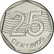 Brazil 25 Centavos Liberty 1994 KM# 634 25 CENTAVOS coin reverse Brazil 25 Centavos Liberty 1994 KM# 634 25 CENTAVOS coin reverse
