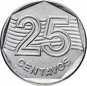 Brazil 25 Centavos 50 Year Anniversary of the FAO 1995 KM# 642 25 CENTAVOS coin reverse Brazil 25 Centavos 50 Year Anniversary of the FAO 1995 KM# 642 25 CENTAVOS coin reverse